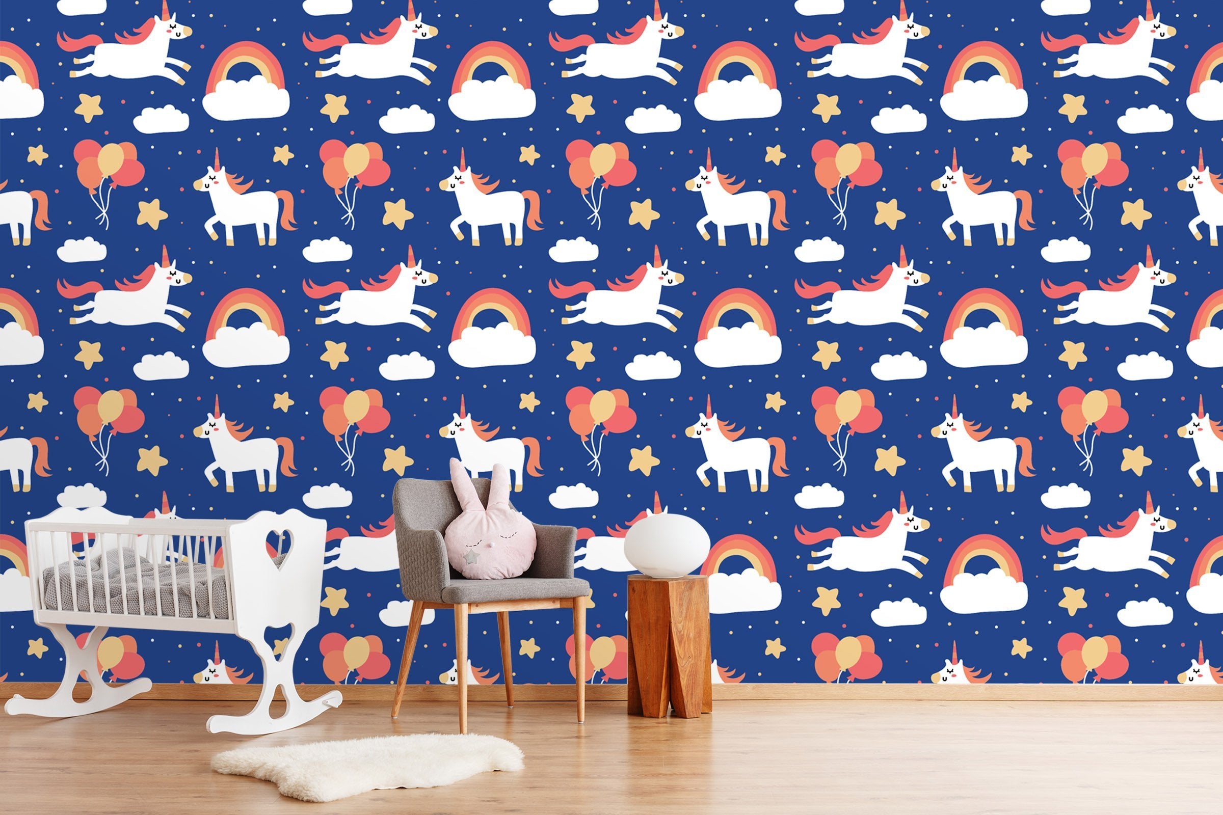 3D Rainbow Unicorn 413 Wallpaper AJ Wallpaper 