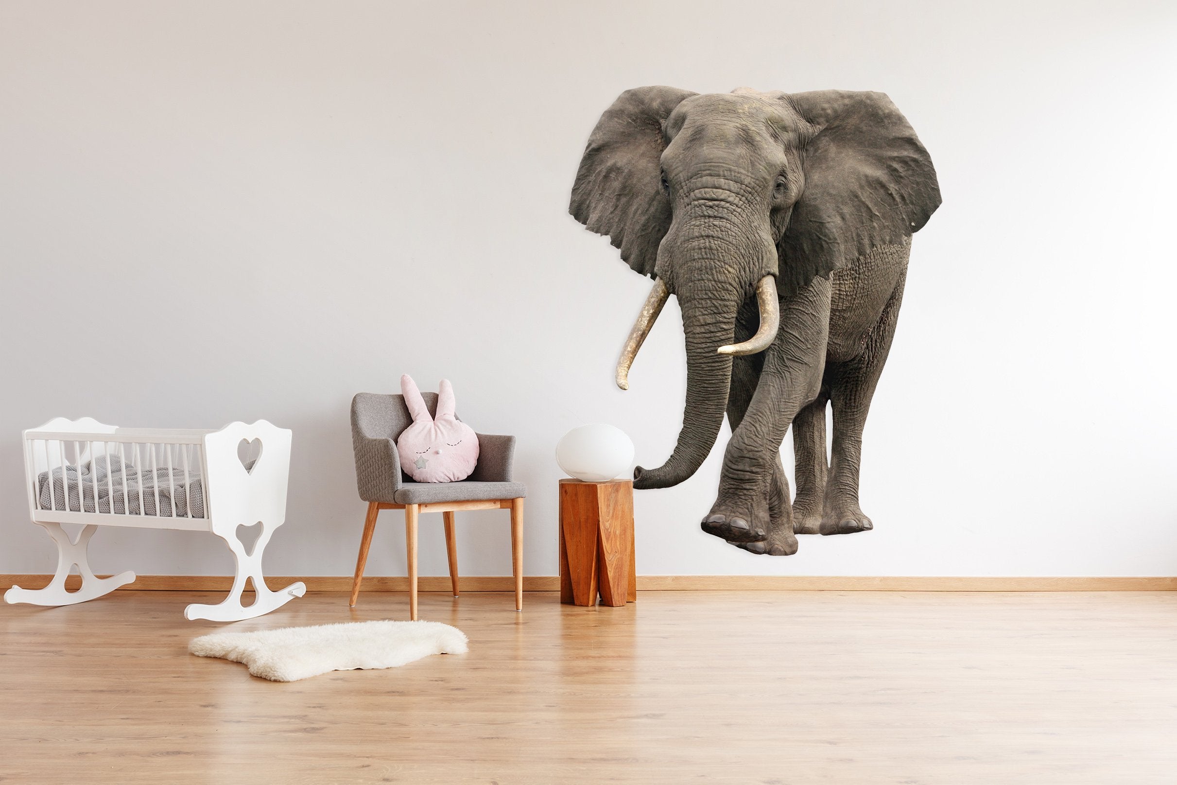 3D Elephant Lifting Lleg 176 Animals Wall Stickers Wallpaper AJ Wallpaper 