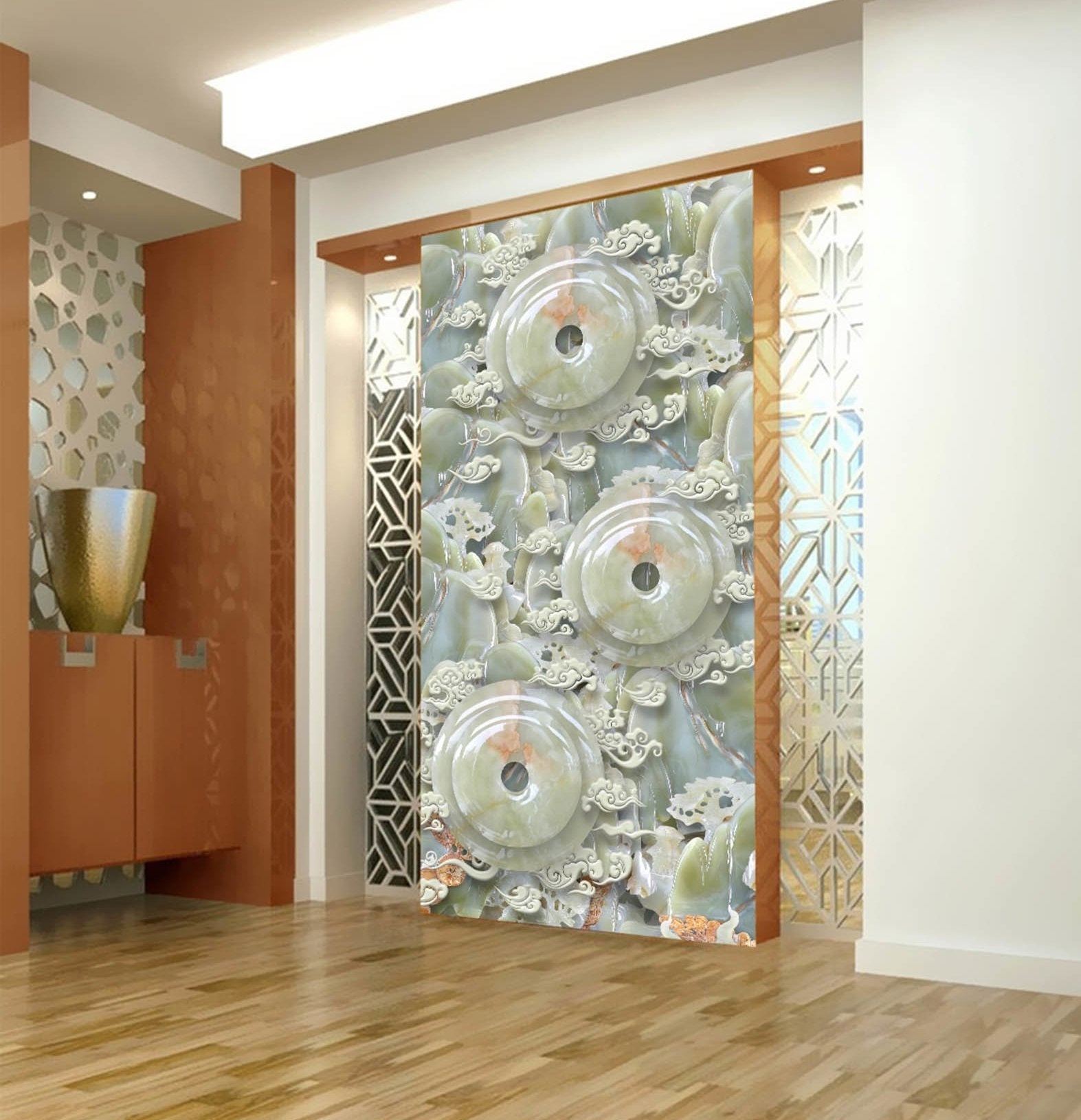 3D Garden Jade 389 Wallpaper AJ Wallpaper 