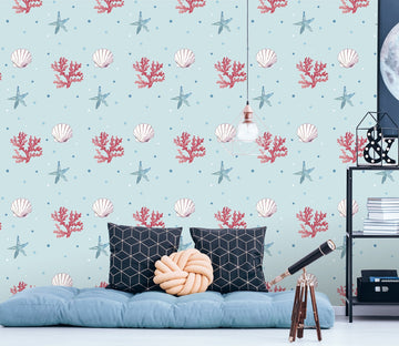 3D Shell Coral 515 Wallpaper AJ Wallpaper 