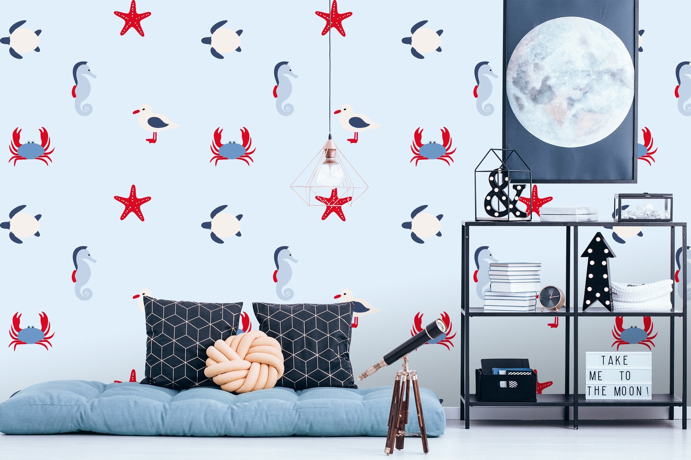 3D Crab Seahorse 514 Wallpaper AJ Wallpaper 