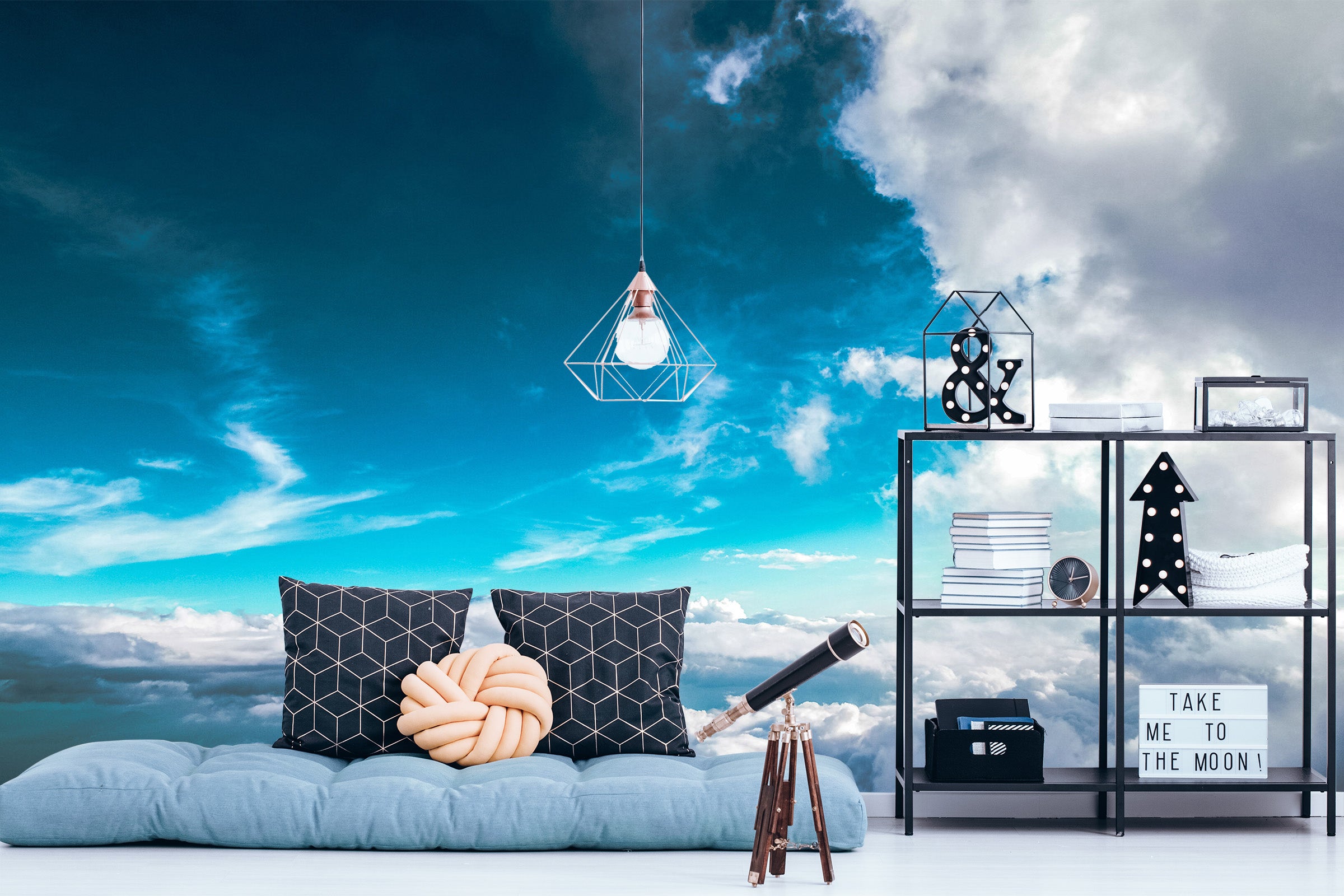 3D Blue Sky Clouds 2039 Wall Murals