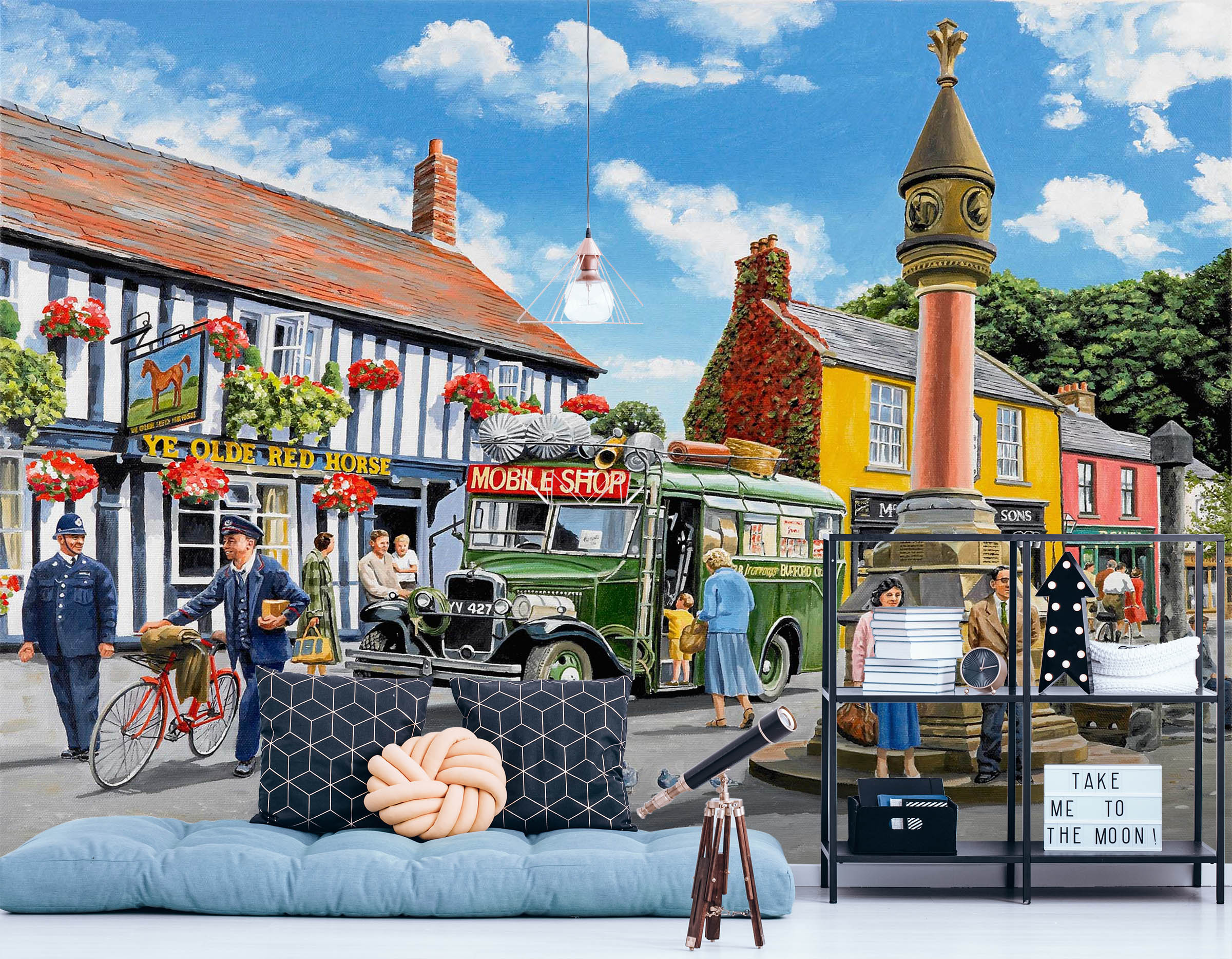 3D In The Market Place 1030 Trevor Mitchell Wall Mural Wall Murals