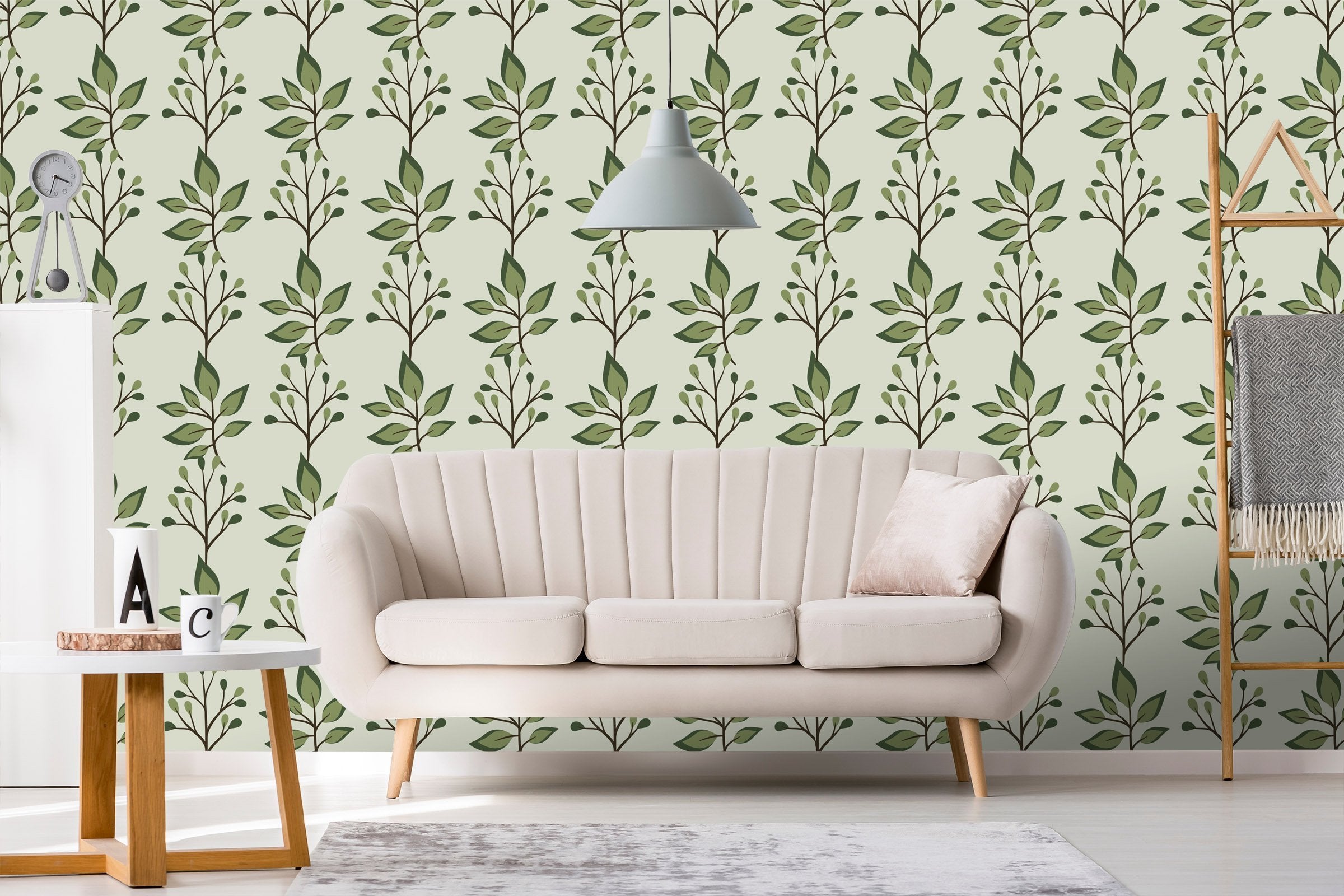 3D Green Leaf Pattern 540 Wallpaper AJ Wallpaper 