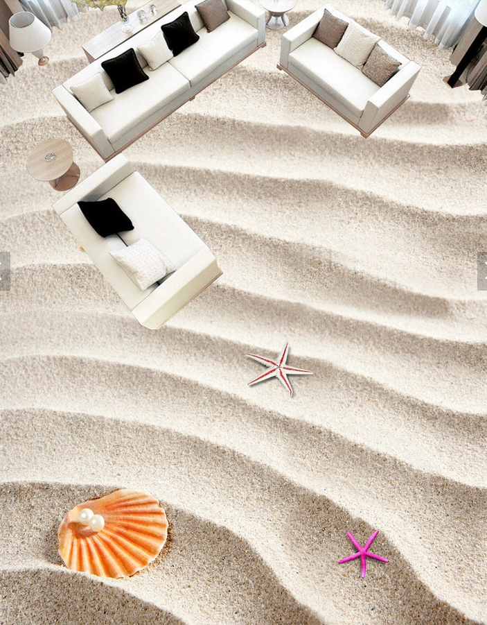 3D Layers Of Beach 606 Floor Mural  Wallpaper Murals Rug & Mat Print Epoxy waterproof bath floor