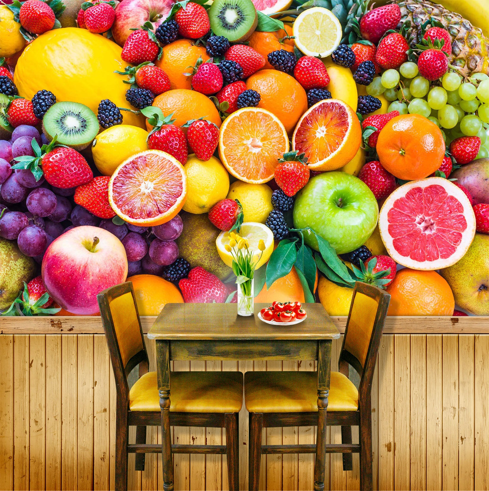 3D Fresh Fruits 1010 Wall Murals