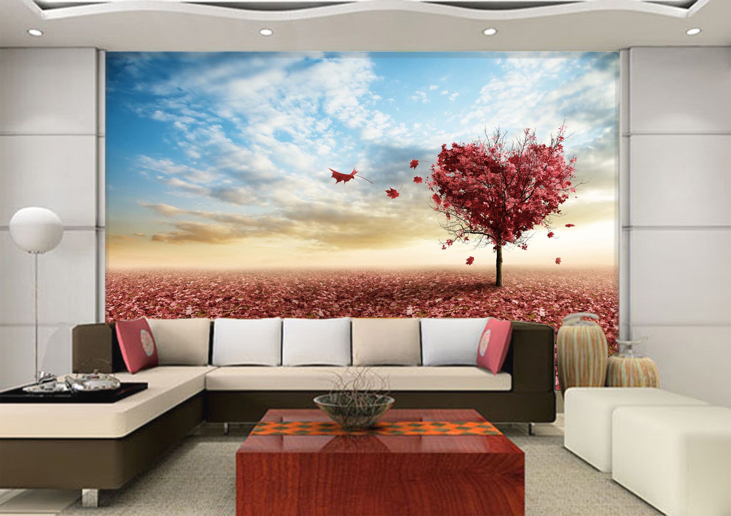 3D Heart Shaped Leaves 1036 Wall Murals