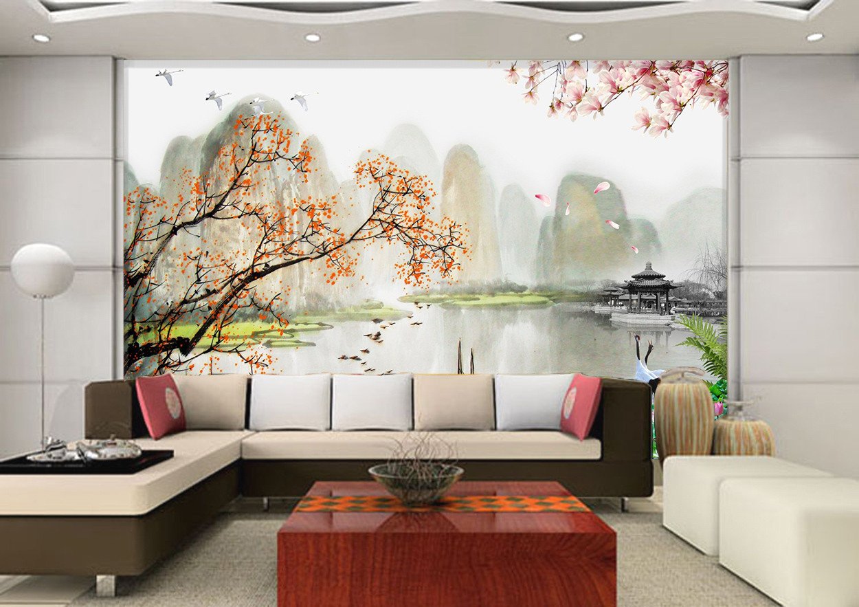 3D Boat Tree Flower 15 Wallpaper AJ Wallpaper 