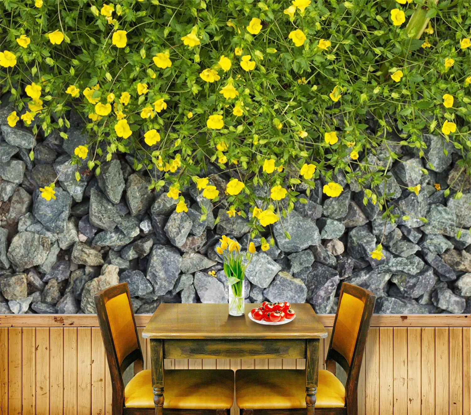 3D Yellow Flower Blossoming 824 Wallpaper AJ Wallpaper 