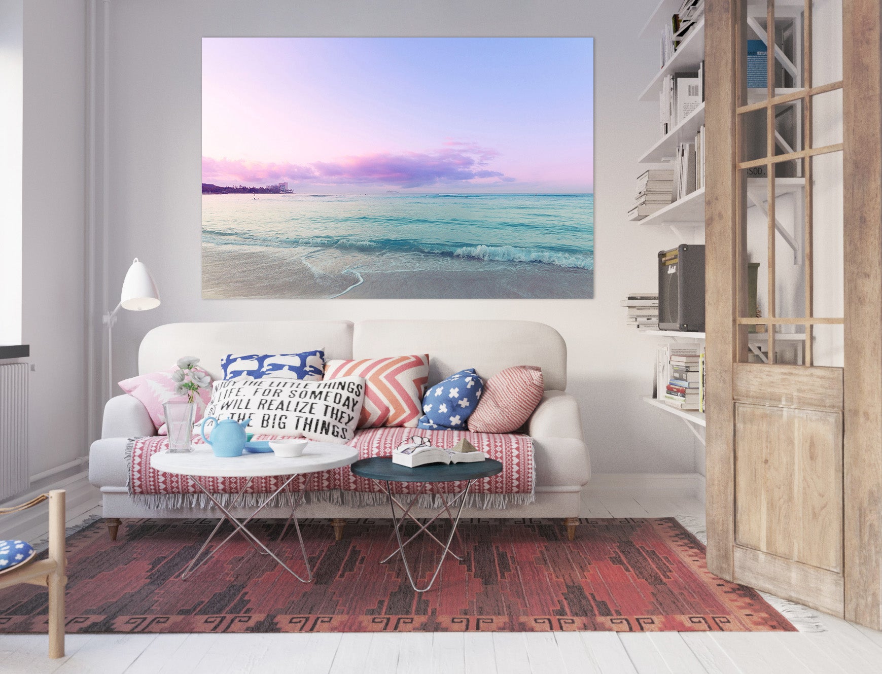 3D Purple Sky 015 Noirblanc777 Wall Sticker