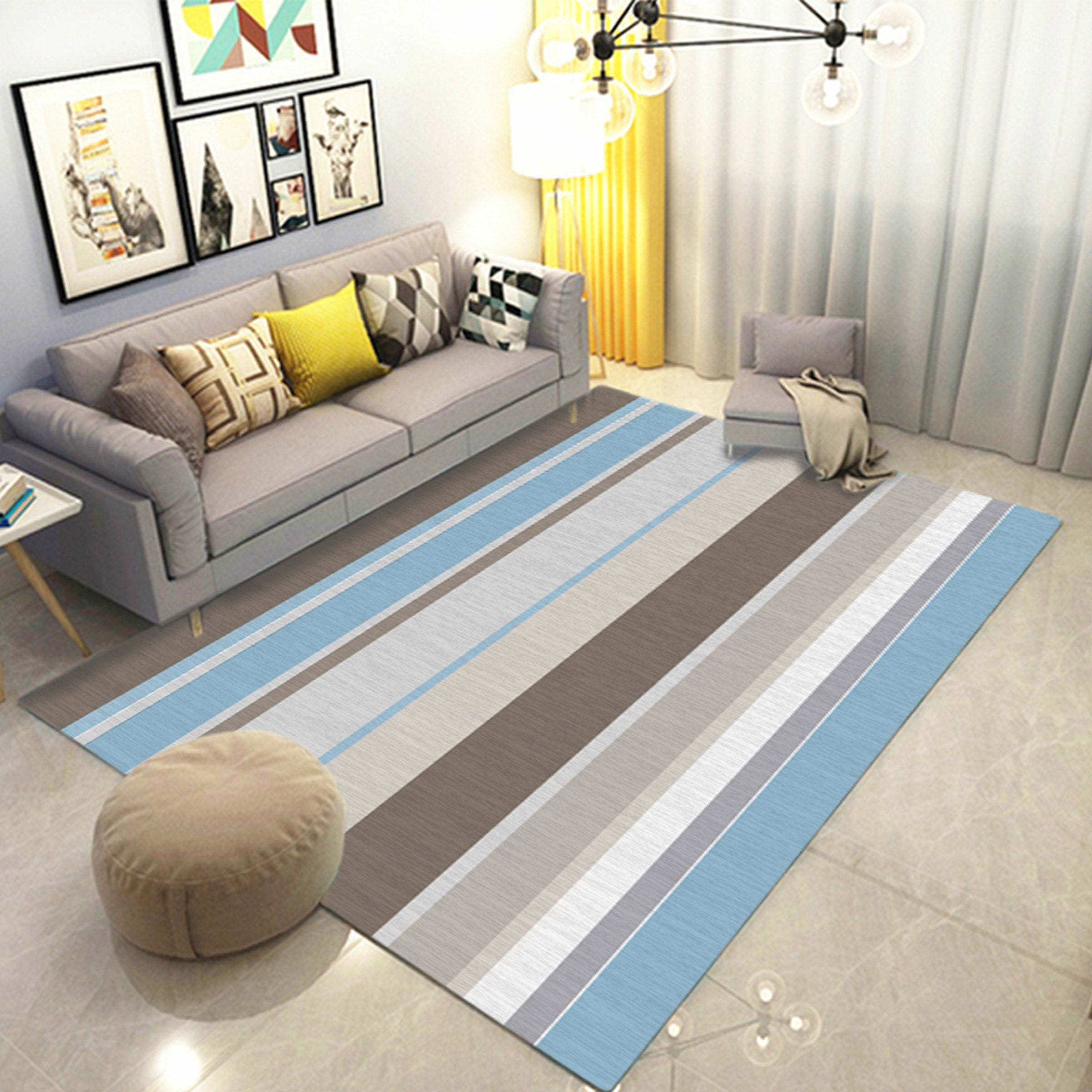 3D Color Stripe WG262 Non Slip Rug Mat Mat AJ Creativity Home 