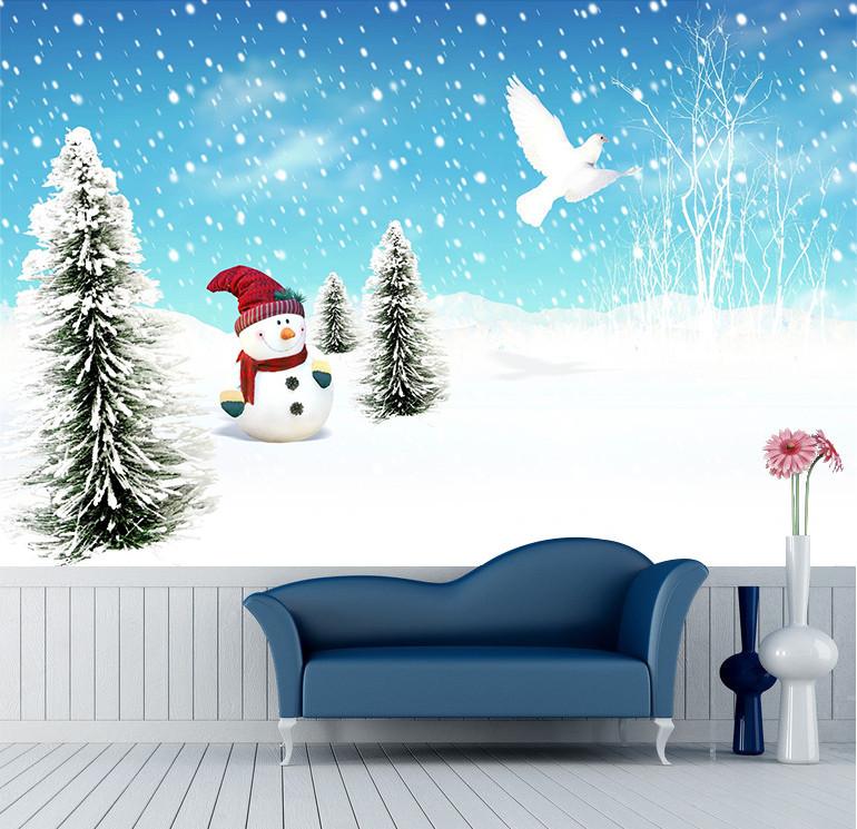 3D Christmas Snowflake Snowman 65 Wallpaper AJ Wallpaper 