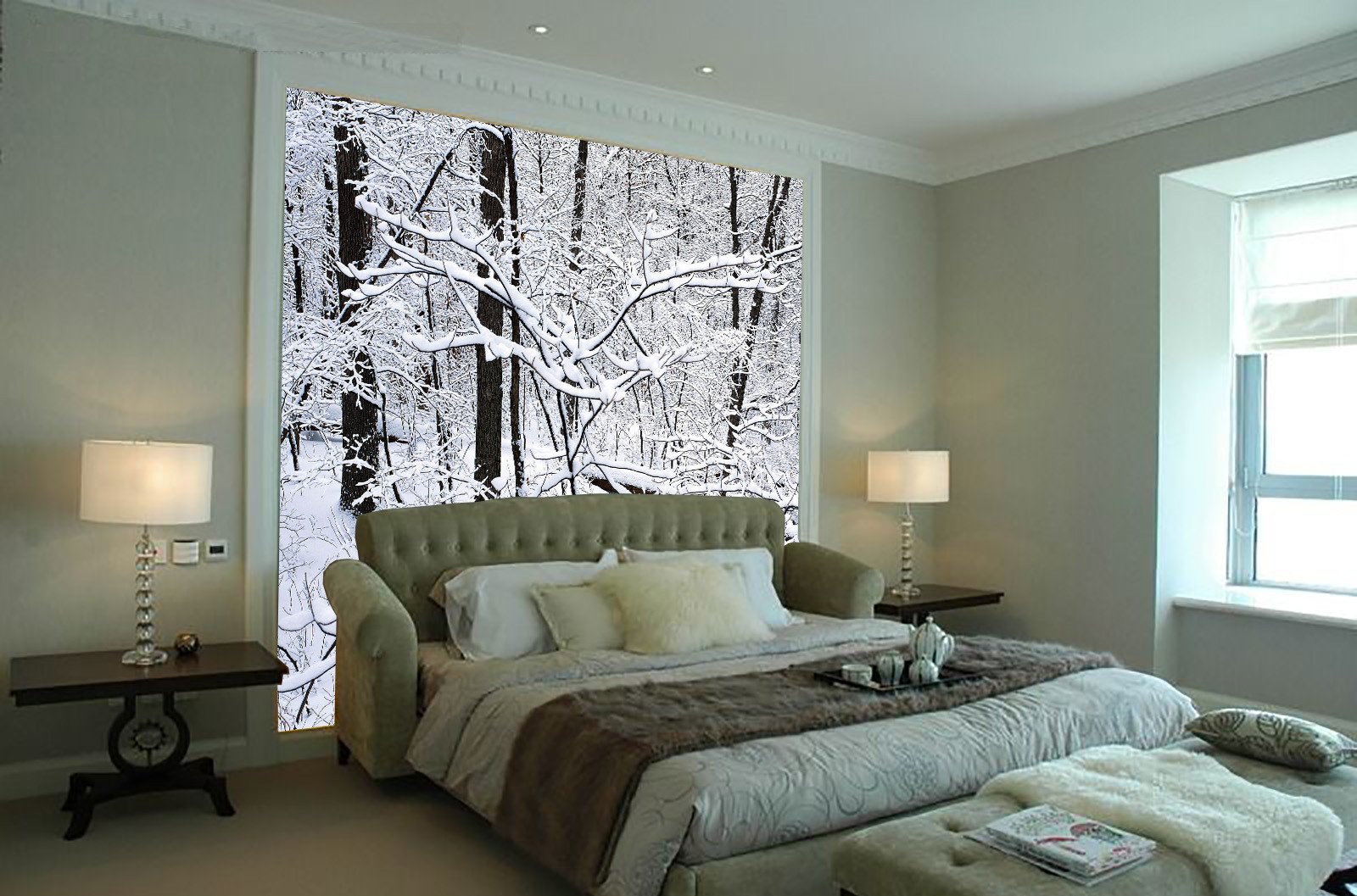 Snowcapped Forest Wallpaper AJ Wallpaper 