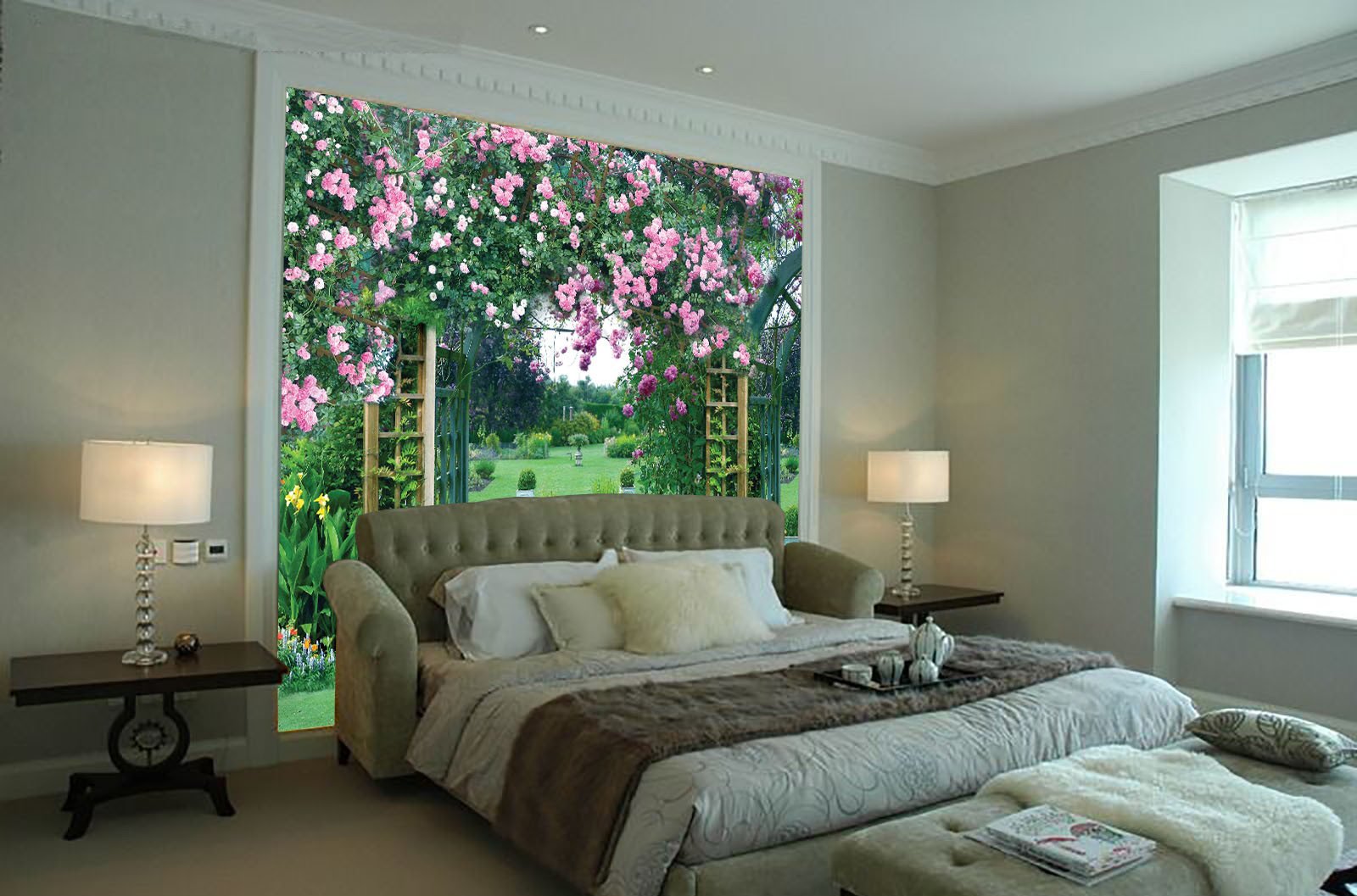 Garden Flowers Door Wallpaper AJ Wallpaper 