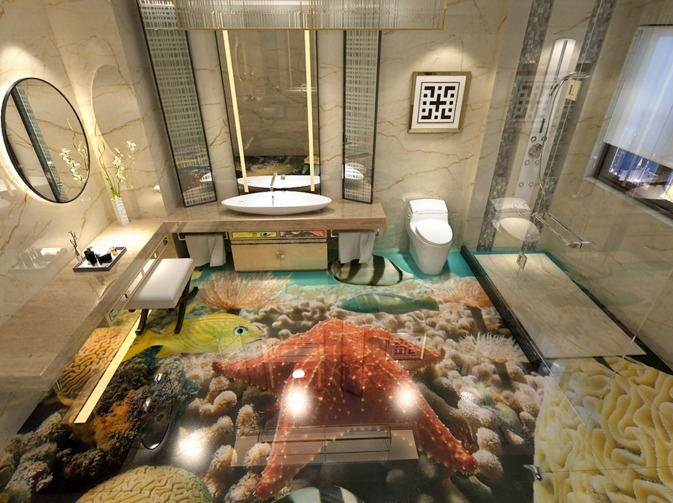 3D Beautiful Seabed 388 Floor Mural  Wallpaper Murals Rug & Mat Print Epoxy waterproof bath floor