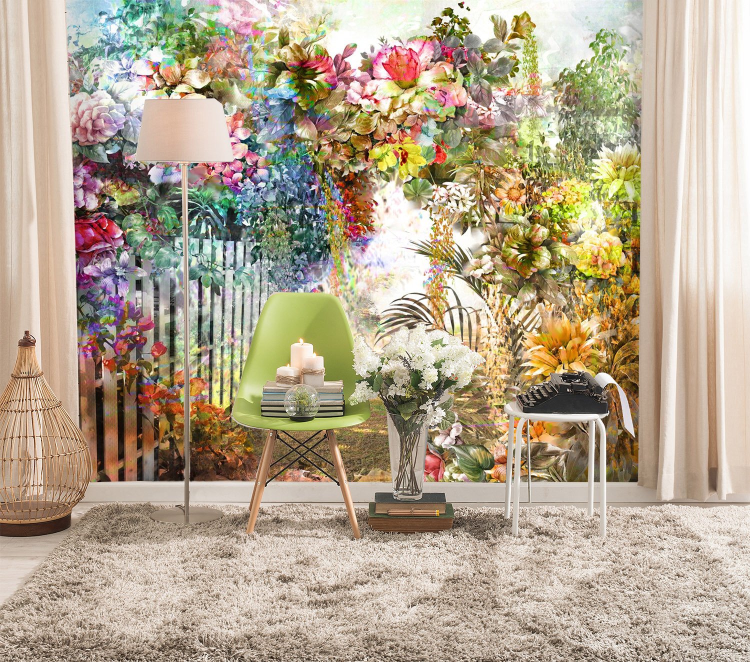 3D Flower Manor 323 Wallpaper AJ Wallpaper 