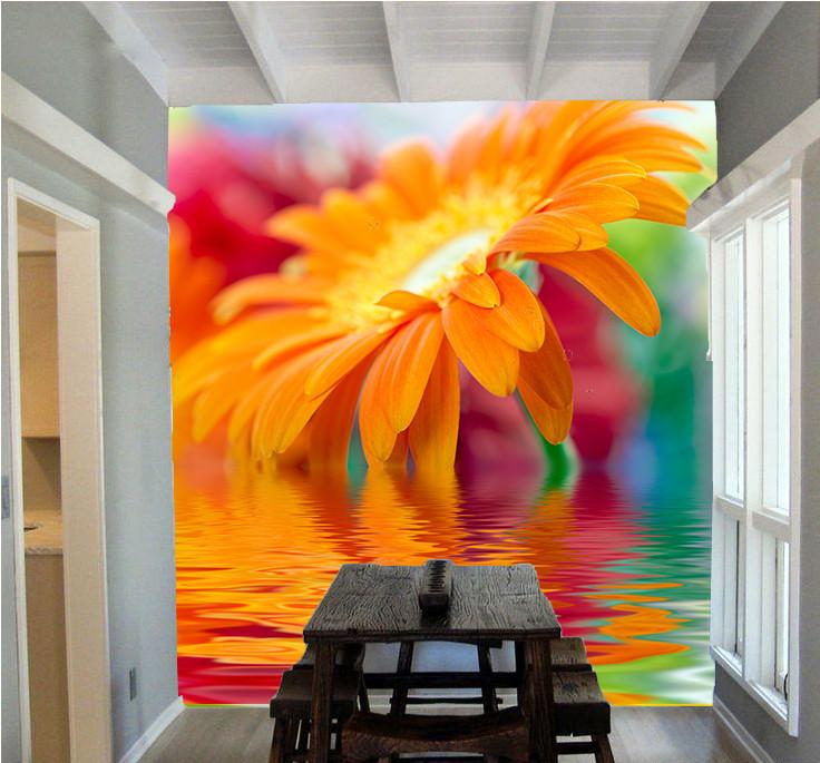 Orange Flower Wallpaper AJ Wallpaper 