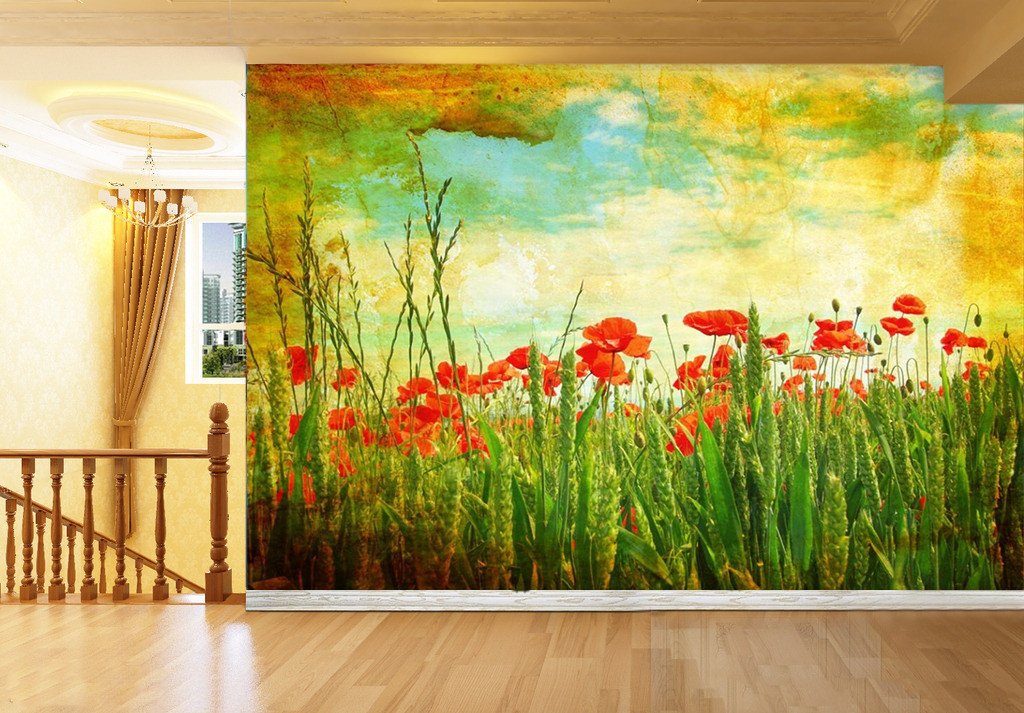 3D Flower Manor Fields 582 Wallpaper AJ Wallpaper 