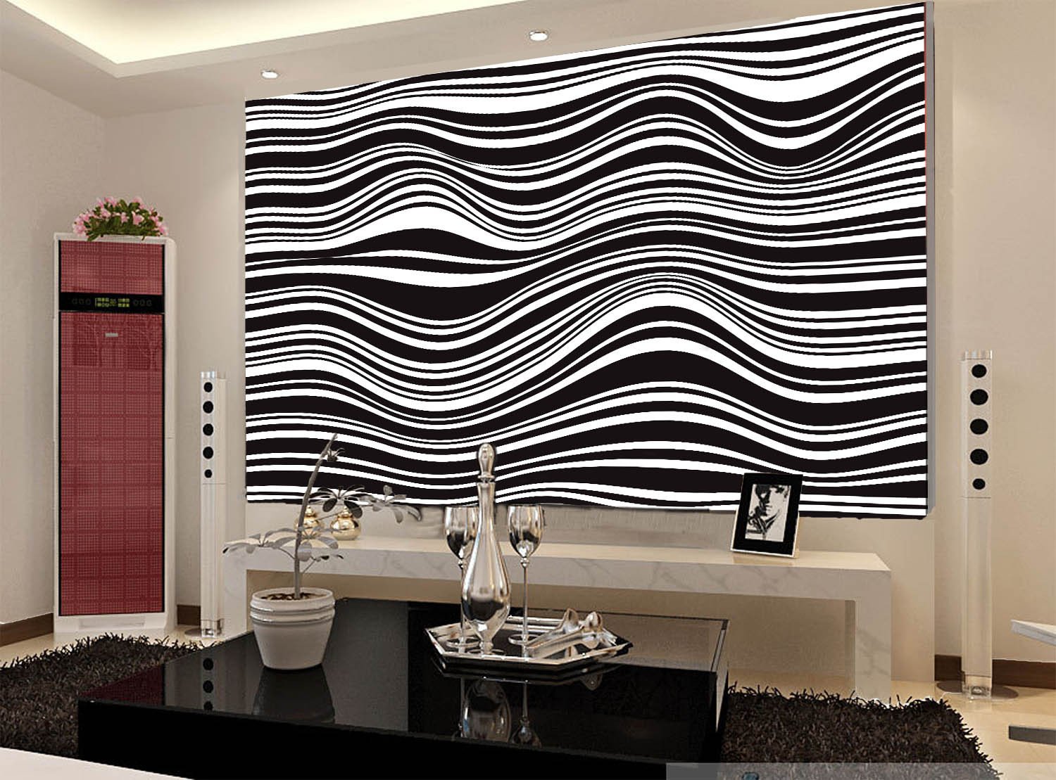 Black And White Stripes Wallpaper AJ Wallpaper 