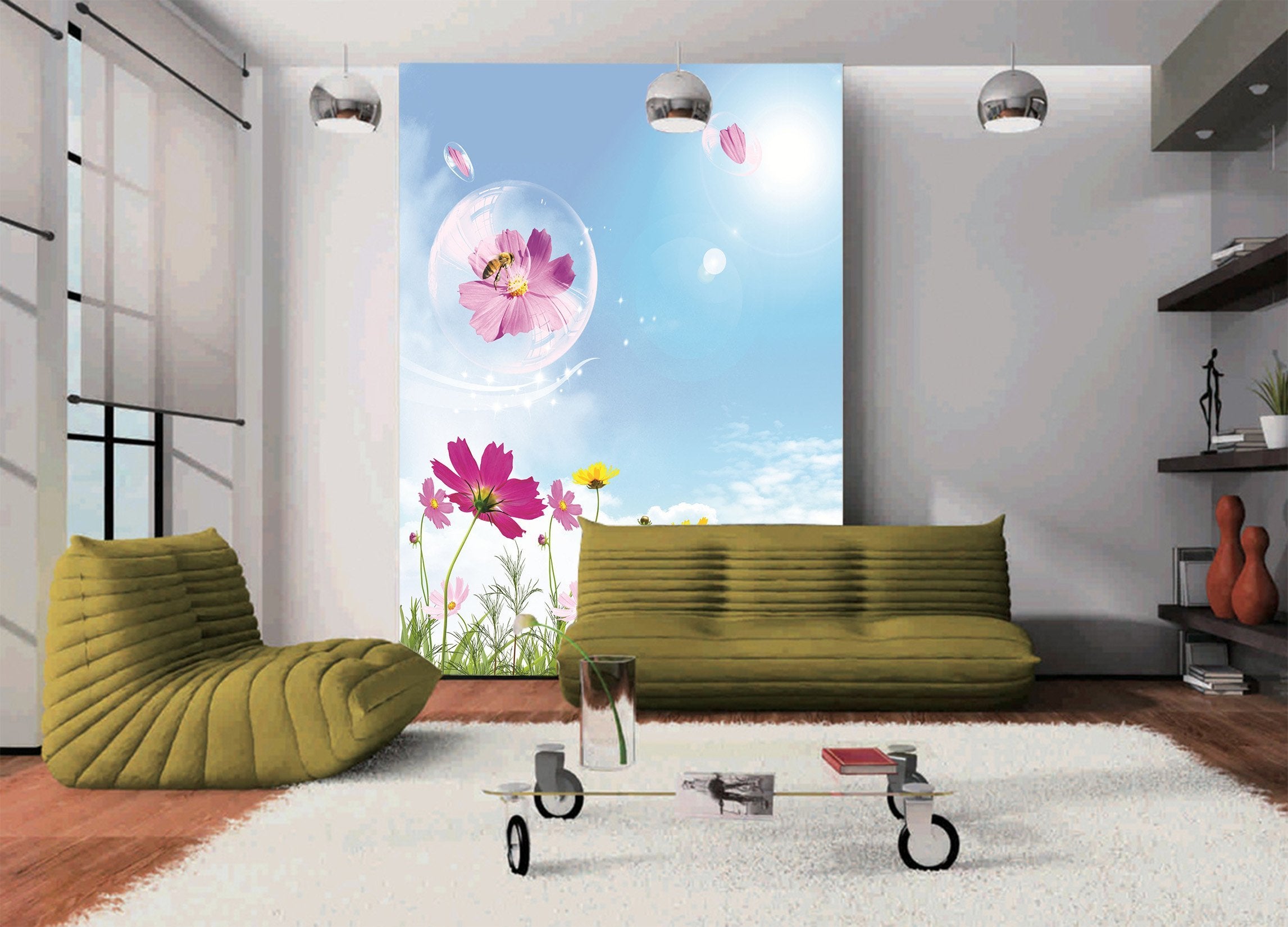 3D Sunshine Chrysanthemum 797 Wallpaper AJ Wallpaper 
