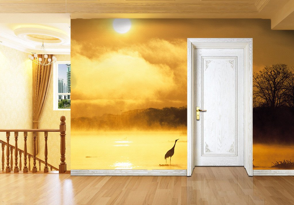 Wild Lake Crane Wallpaper AJ Wallpaper 