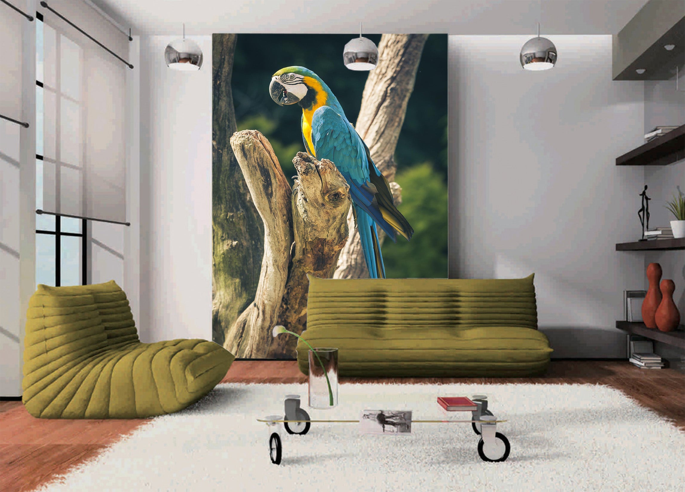 3D Color Parrot 1093 Wall Murals