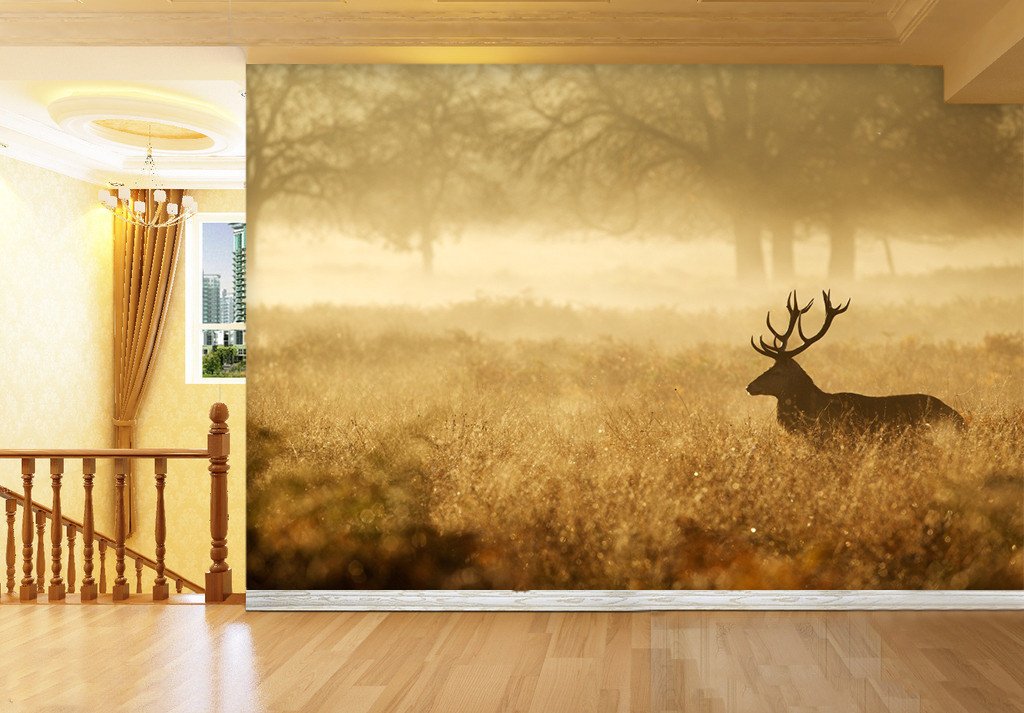 3D Wild Deer Fields 72 Wallpaper AJ Wallpaper 