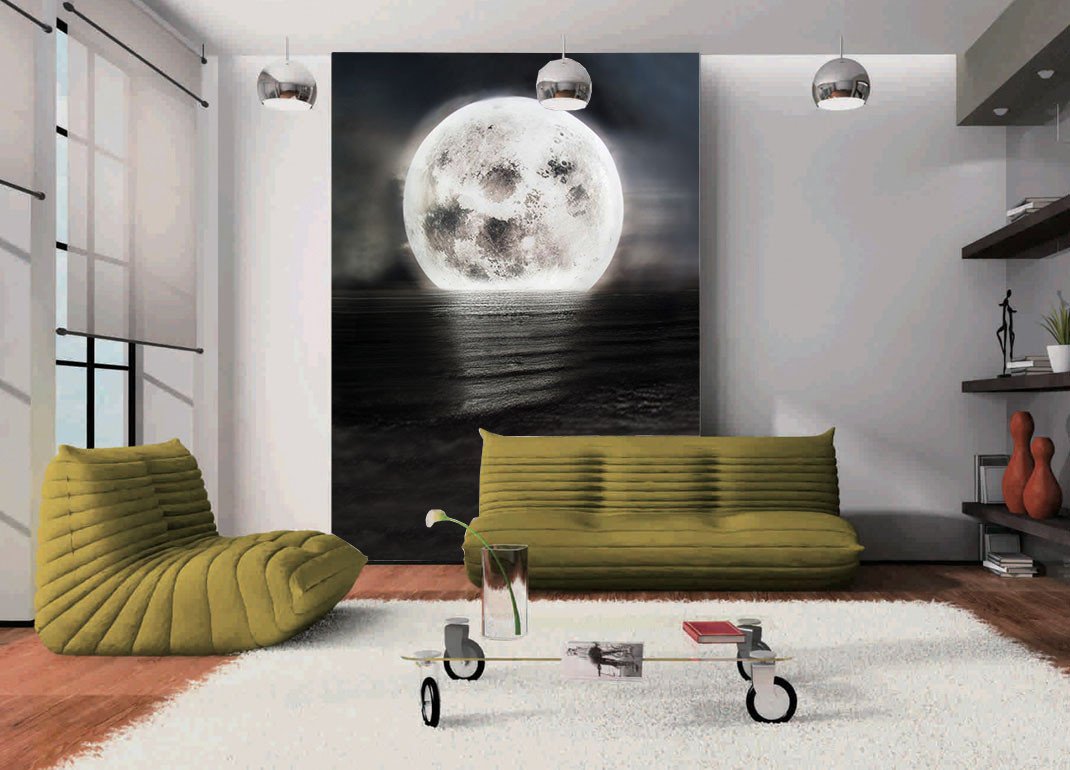 Sea Full Moon 1 Wallpaper AJ Wallpaper 