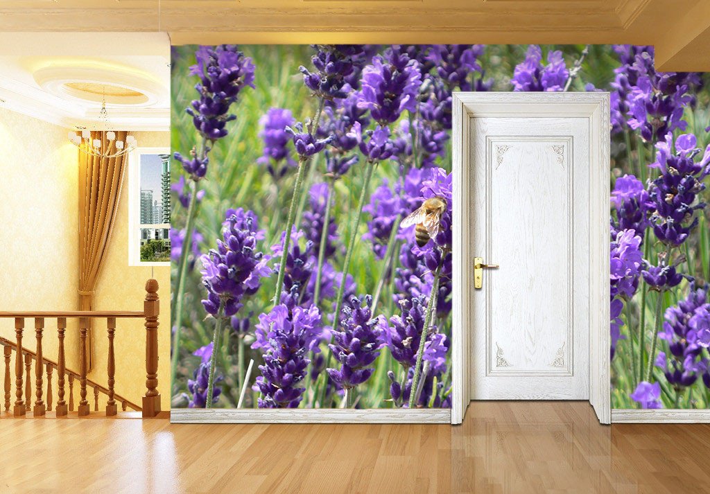 Small Bee And Flowers Wallpaper AJ Wallpaper 2 