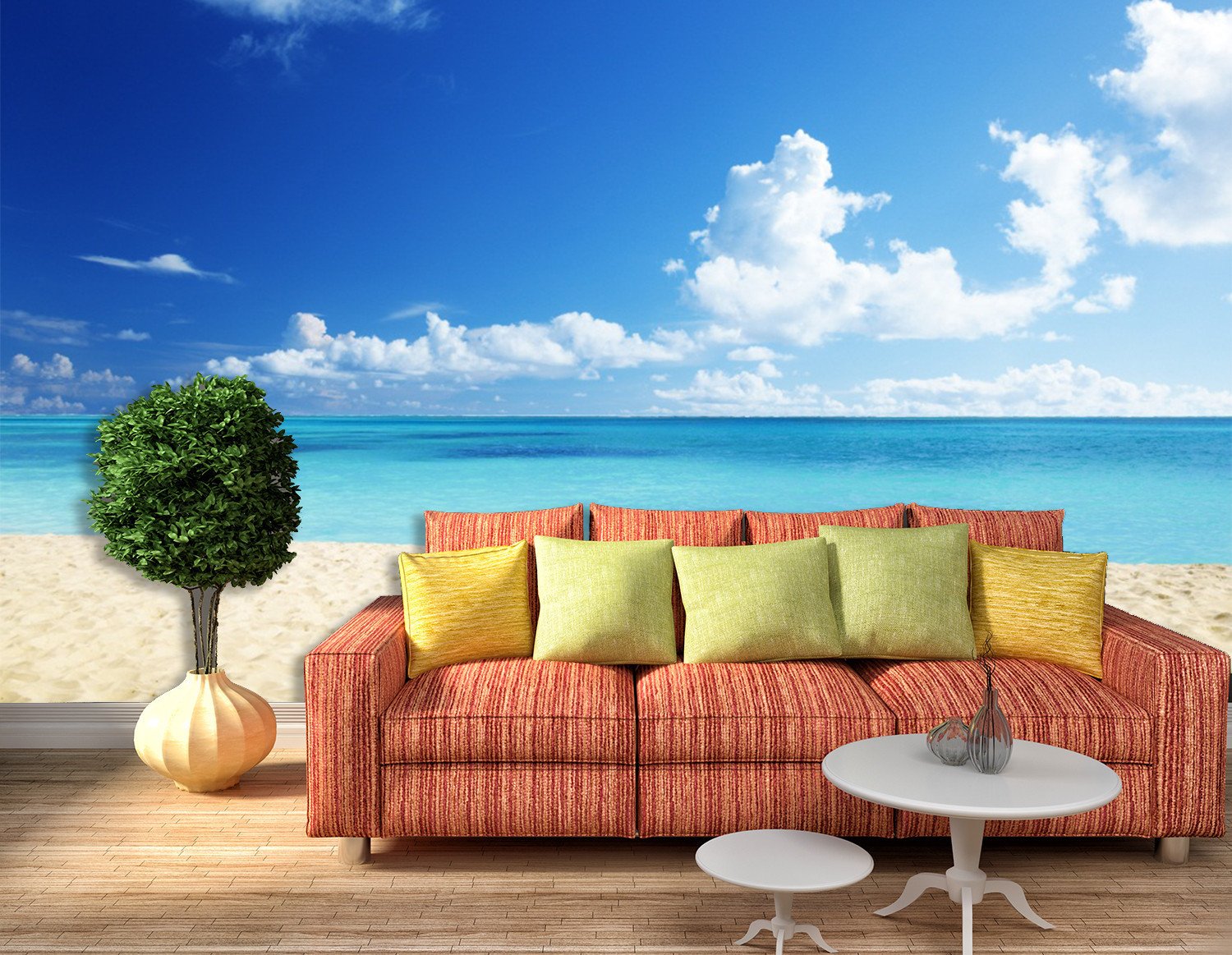 3D Sand Beach Blue Sky 664 Wallpaper AJ Wallpaper 