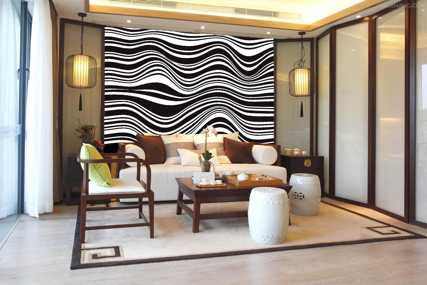 3D Wave Line 107 Wallpaper AJ Wallpaper 