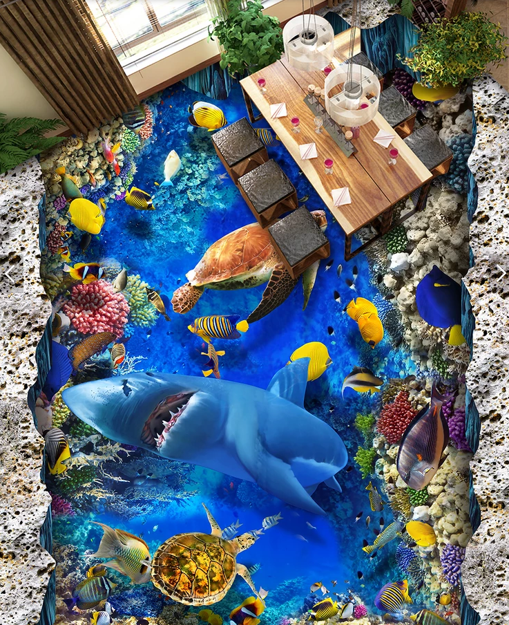 3D Free Seabed 615 Floor Mural  Wallpaper Murals Rug & Mat Print Epoxy waterproof bath floor