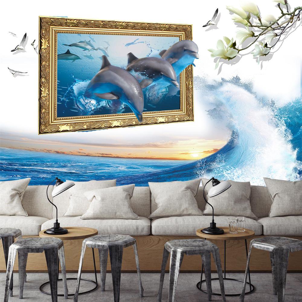 3D Jumping Dolphin 36 Wallpaper AJ Wallpaper 