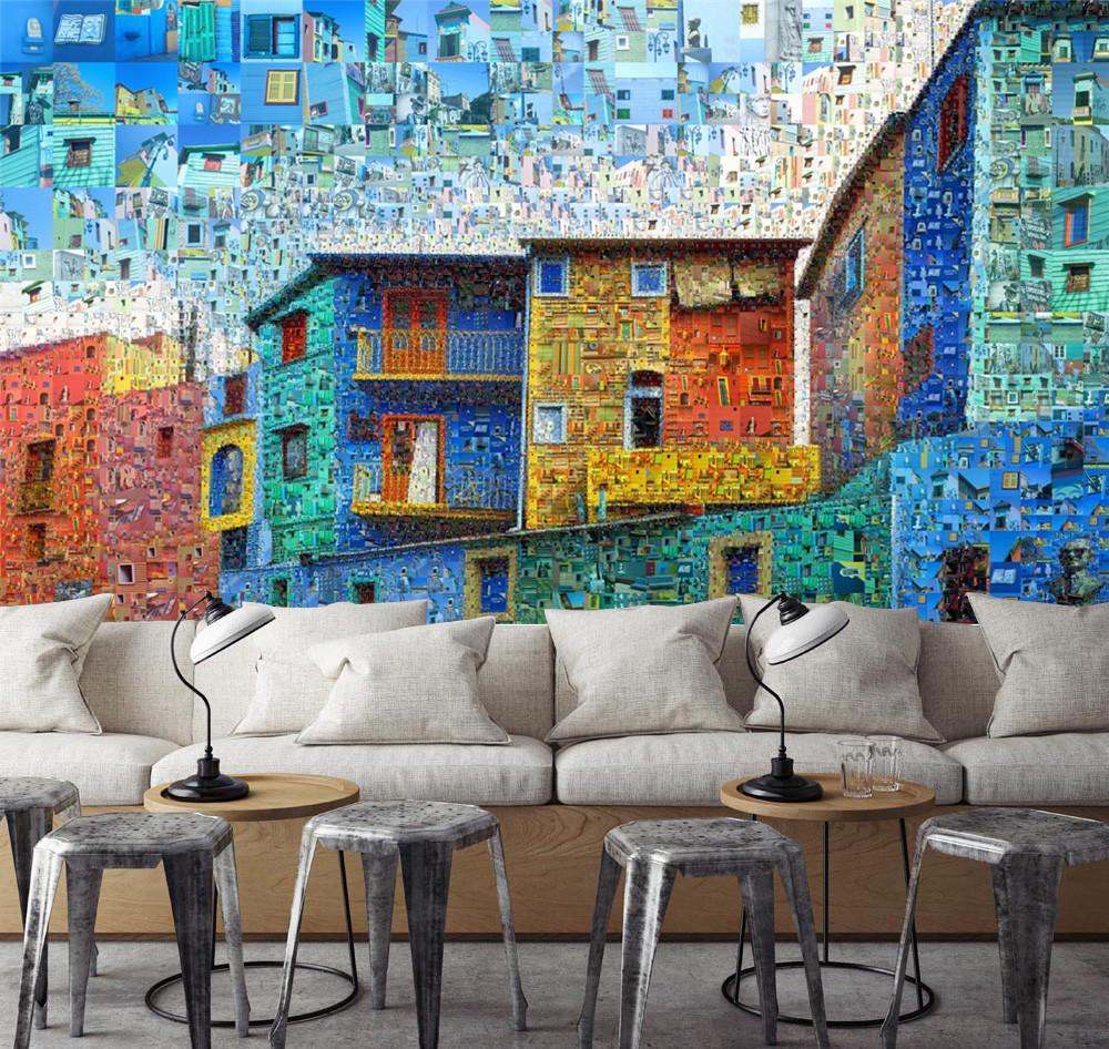 3D Color Houses 061 Wallpaper AJ Wallpaper 