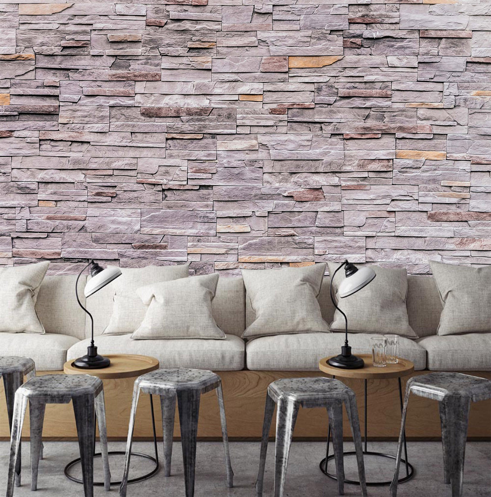 3D Grey Bricks 1421 Wall Murals