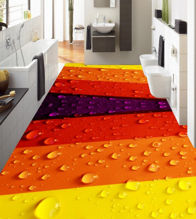 3D Four Color Lines 367 Floor Mural  Wallpaper Murals Rug & Mat Print Epoxy waterproof bath floor