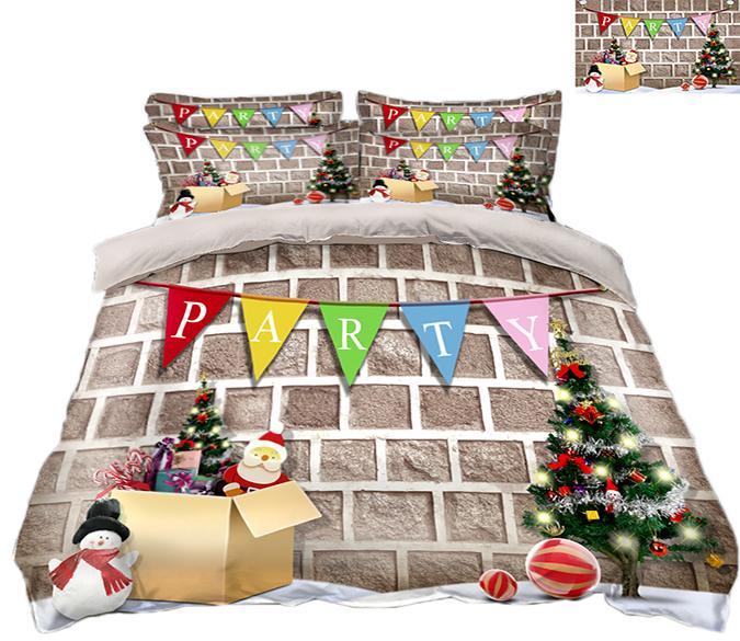 3D Christmas Toy Box 65 Bed Pillowcases Quilt Quiet Covers AJ Creativity Home 