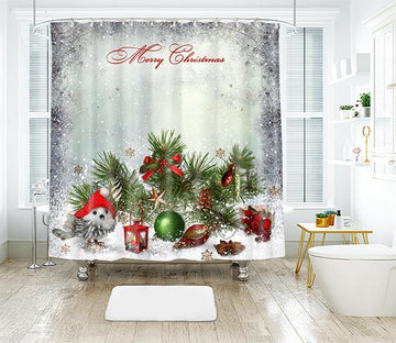 3D Christmas Oil Lamp 20 Shower Curtain 3D Shower Curtain AJ Creativity Home 
