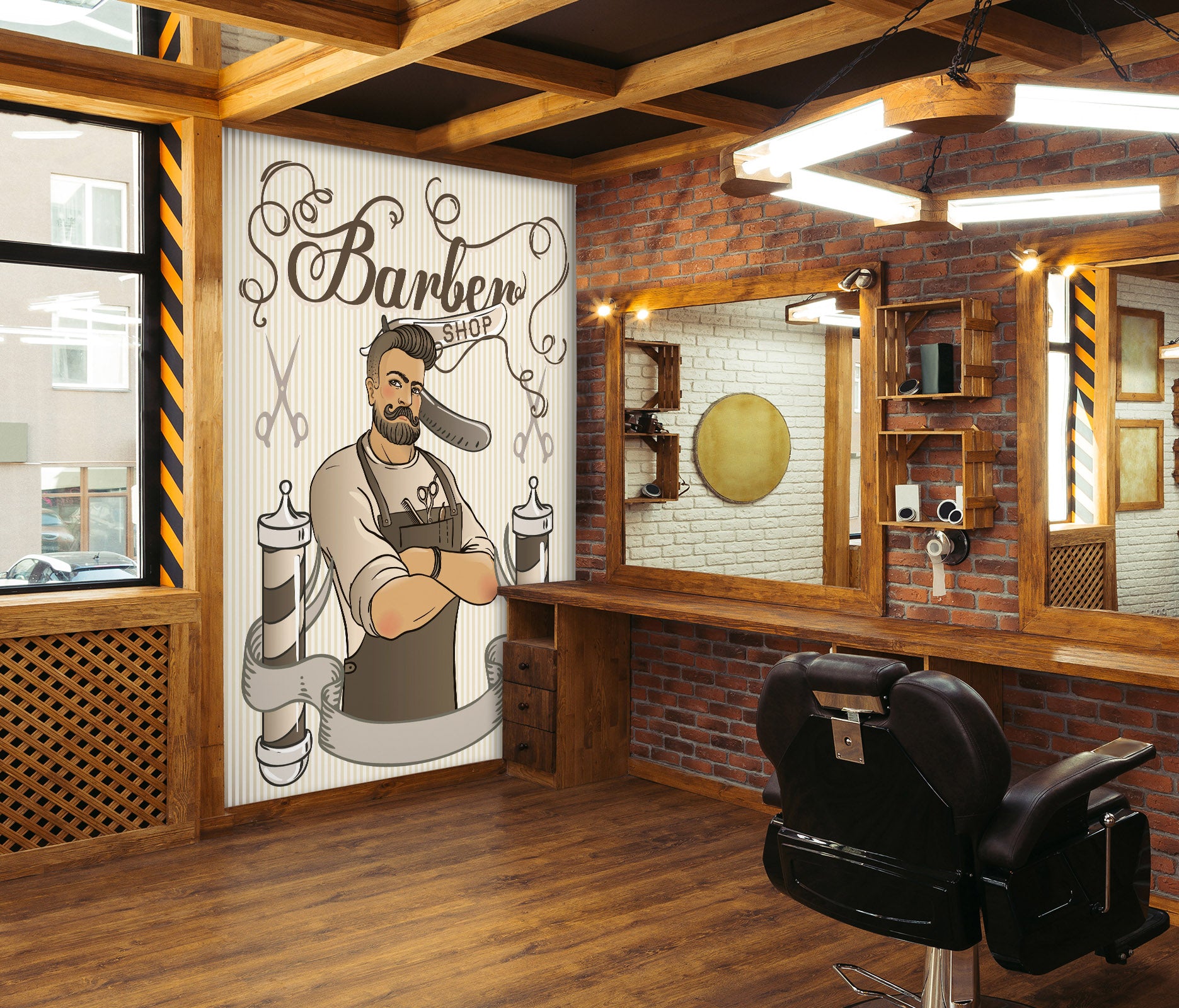 3D Barber 115209 Barber Shop Wall Murals