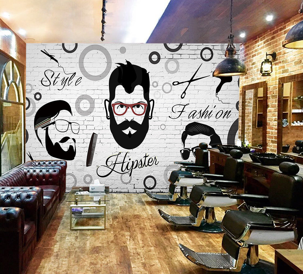 3D Barber 1447 Barber Shop Wall Murals