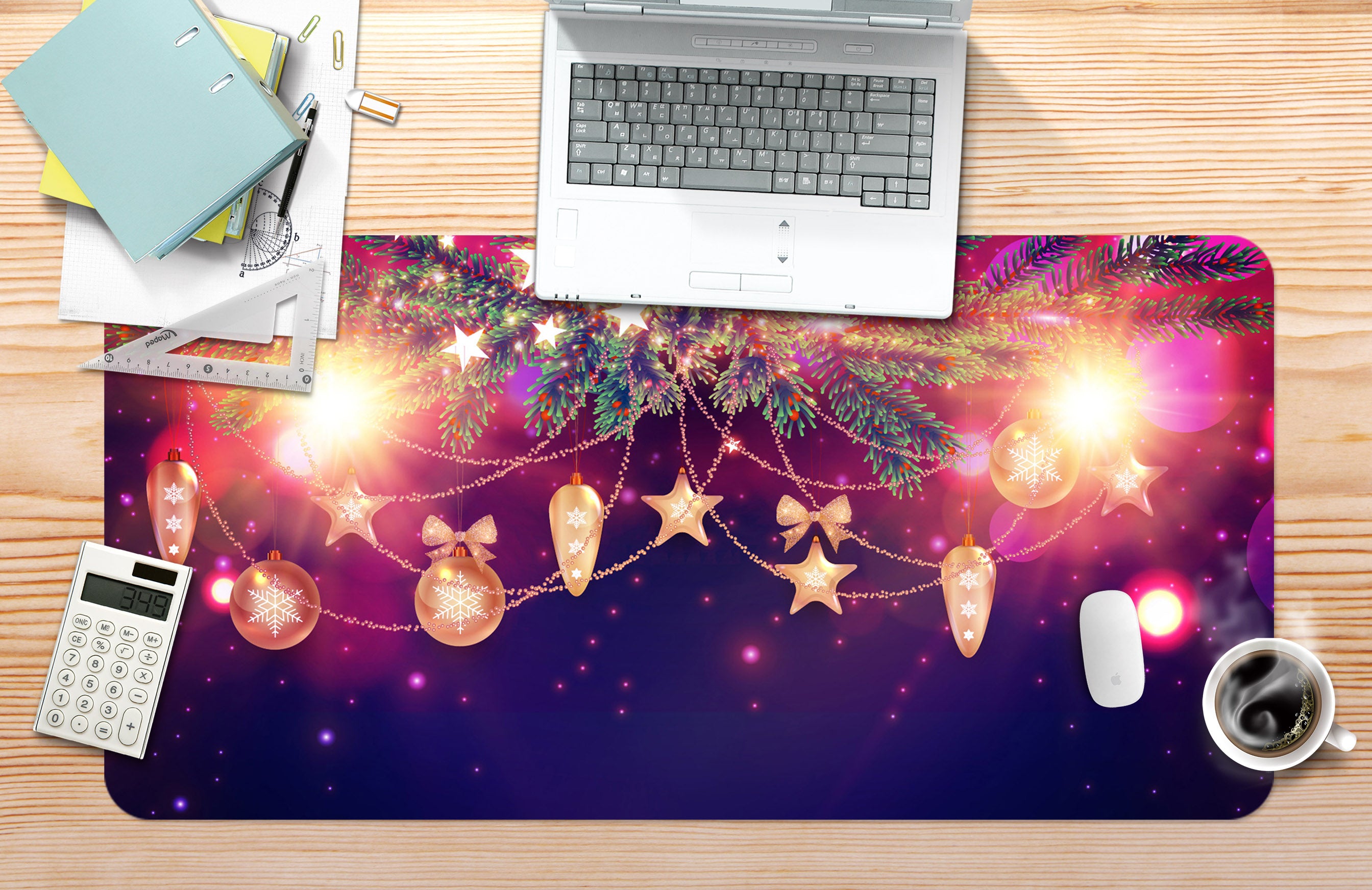 3D String Lights 53194 Christmas Desk Mat Xmas