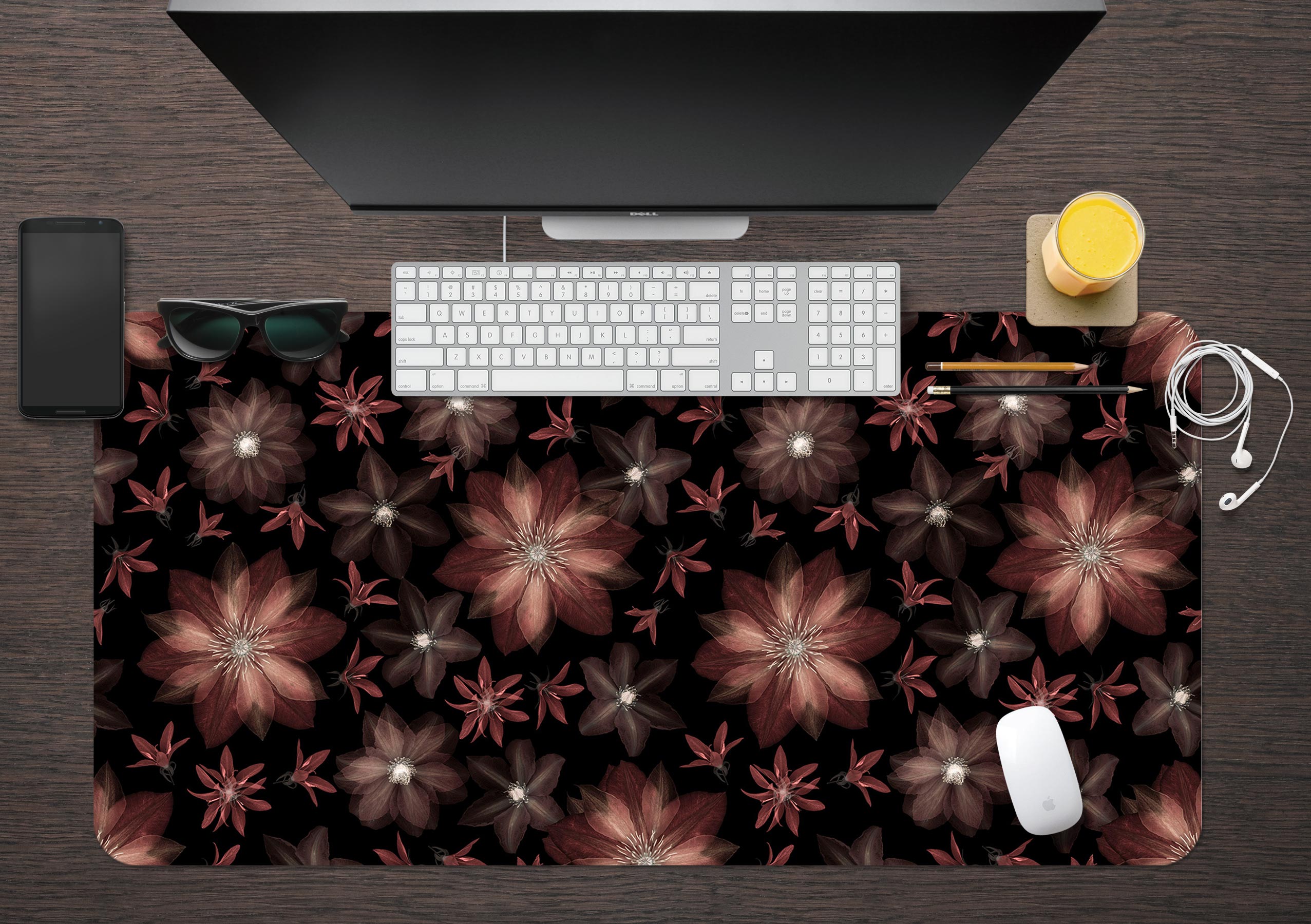3D Flower Petal Pattern 12472 Assaf Frank Desk Mat