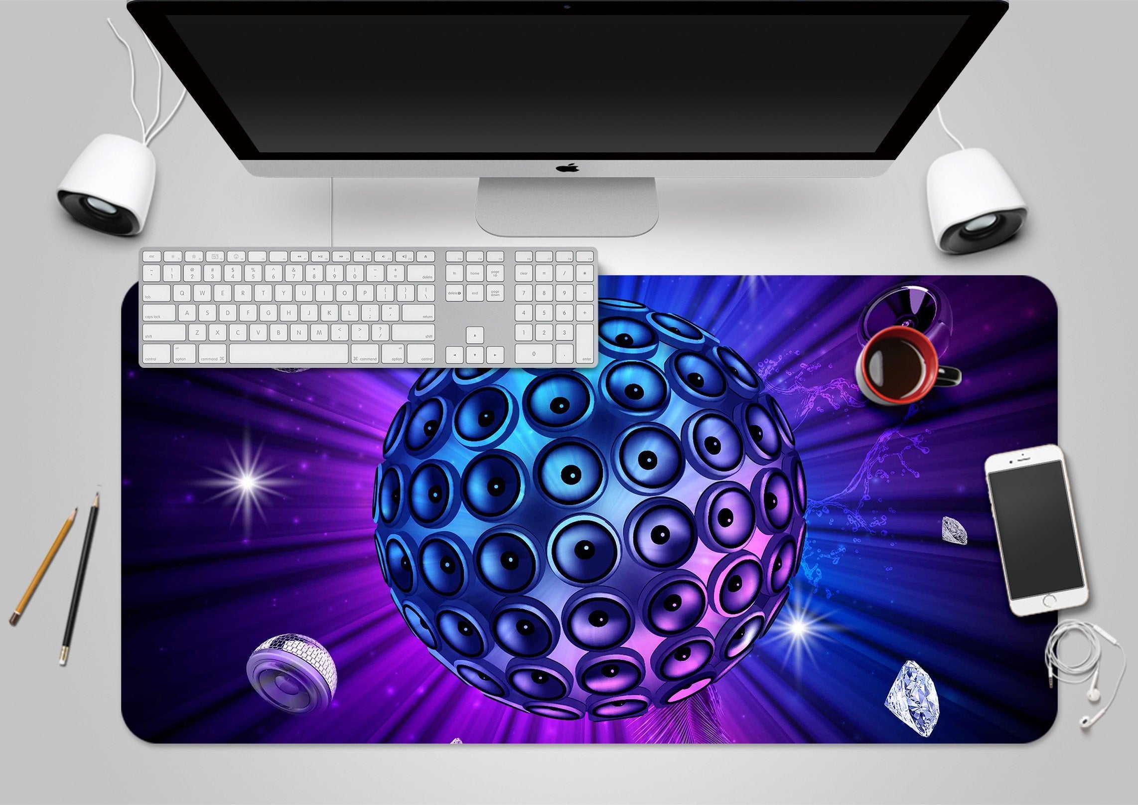 3D Round Speaker 115 Desk Mat Mat AJ Creativity Home 