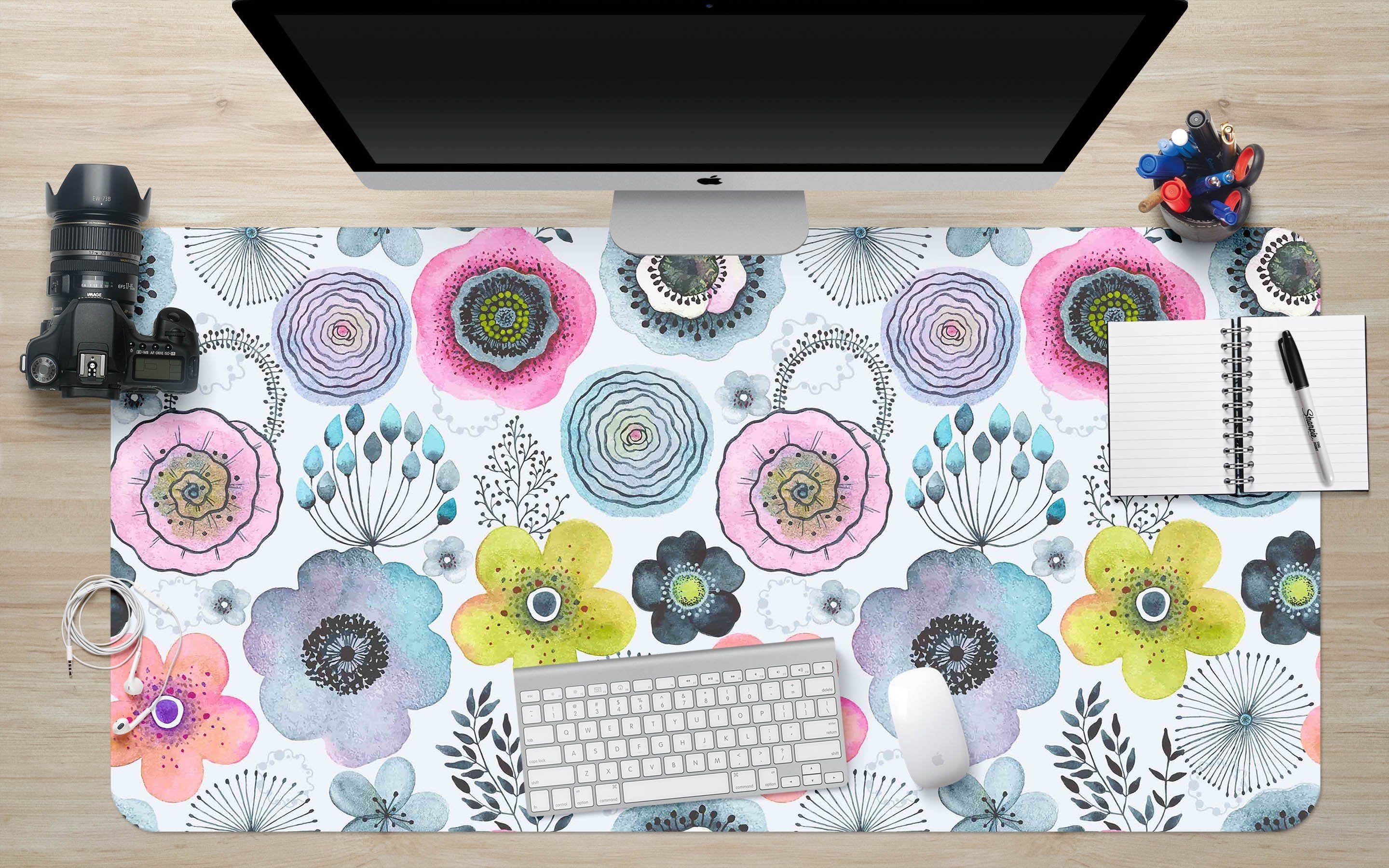 3D Painting Flower Pattern 146 Desk Mat Mat AJ Creativity Home 