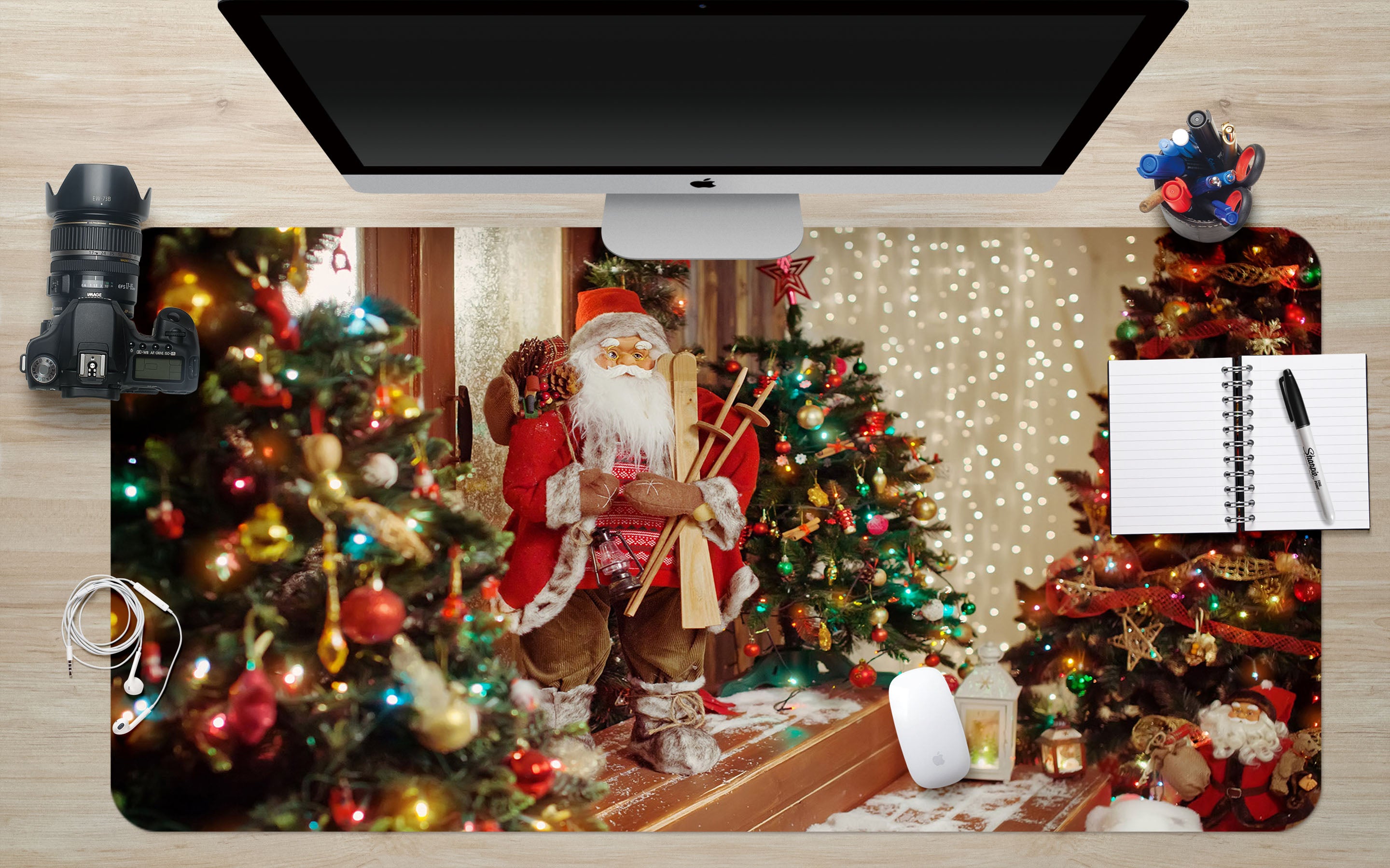 3D Tree Santa 53200 Christmas Desk Mat Xmas