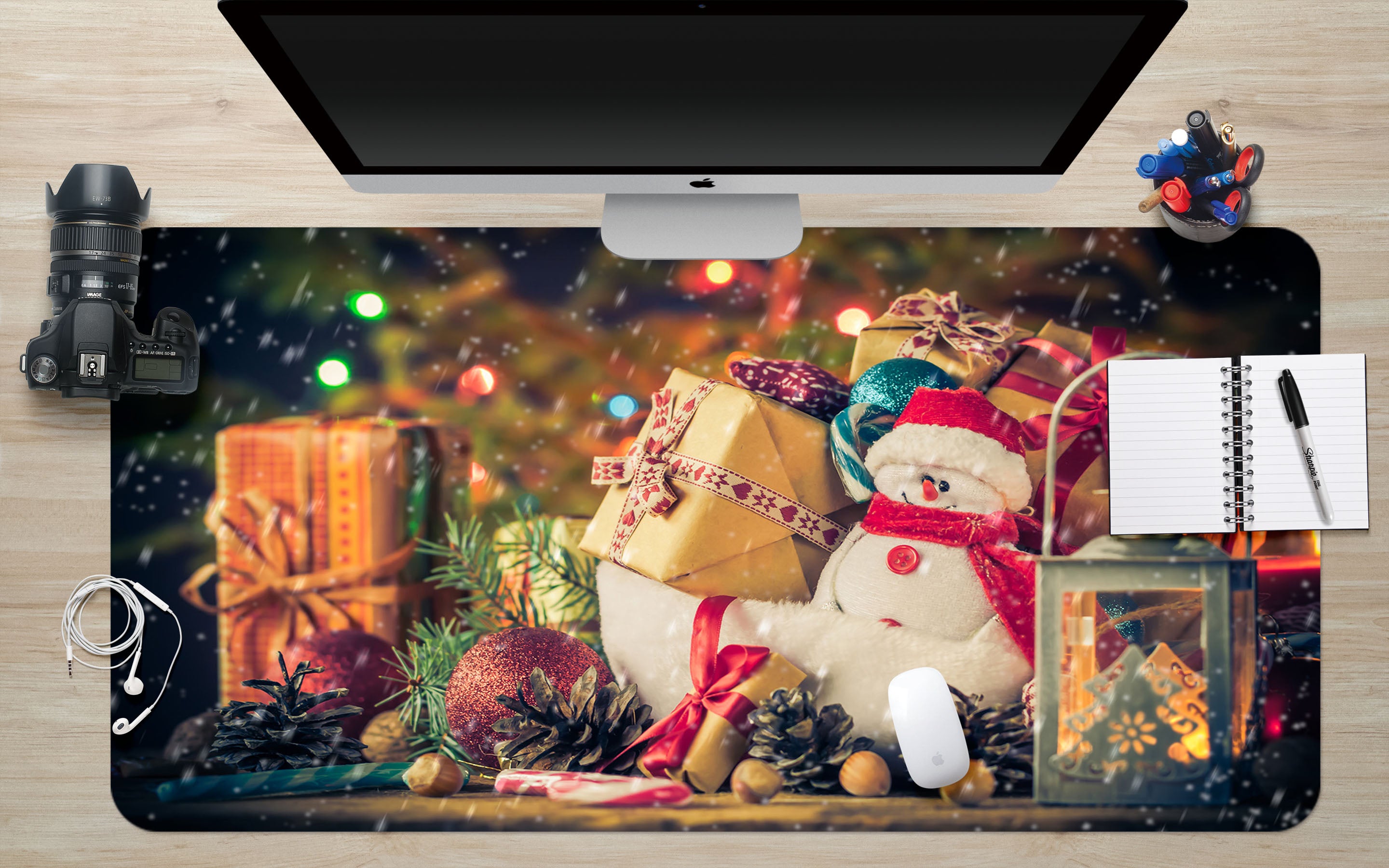 3D Snowman Doll Gift 53181 Christmas Desk Mat Xmas