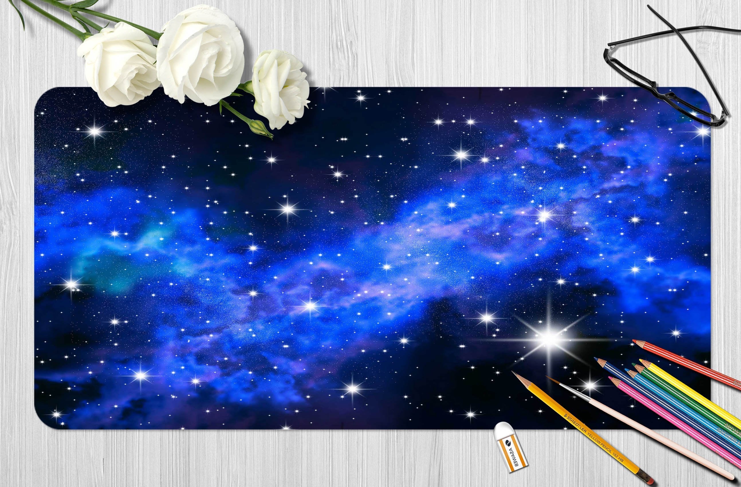 3D Starry Milky Way 089 Desk Mat Mat AJ Creativity Home 