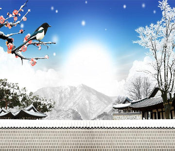 3D Branch Birds Sunshine 992 Wallpaper AJ Wallpaper 