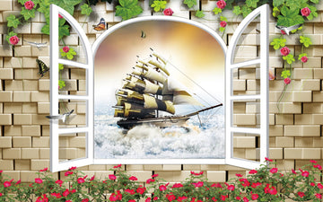 3D Sailing Boat 098 Wallpaper AJ Wallpaper 