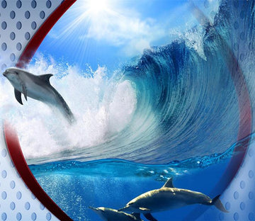 3D Jumping Dolphin Waves 29 Wallpaper AJ Wallpapers 